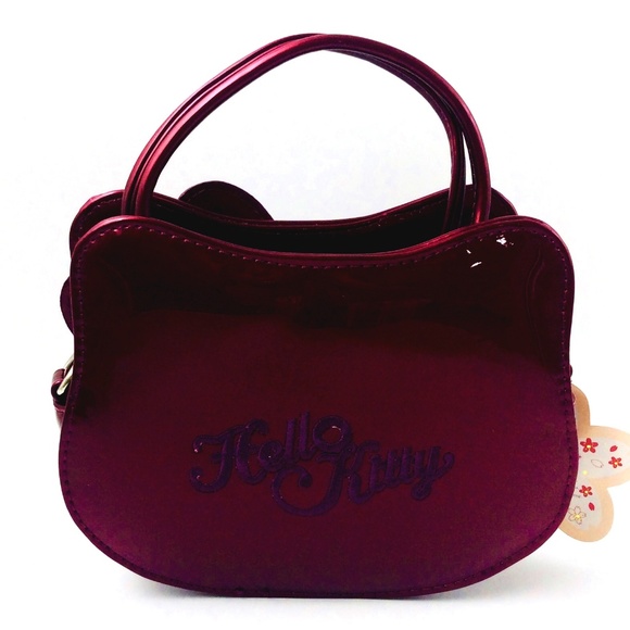 Sanrio Hello Kitty Women's Handbag Patent Purple - Picture 2 of 9